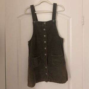 A. Byer Olive Corduroy Dress